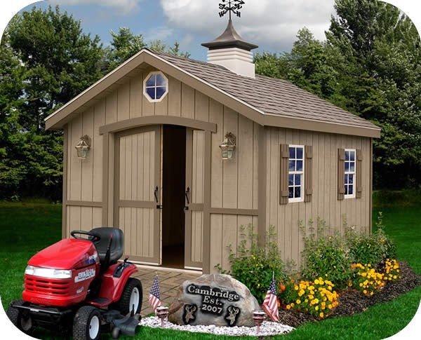Cambridge 10×16 Wood Storage Shed Kit – ALL Pre-Cut